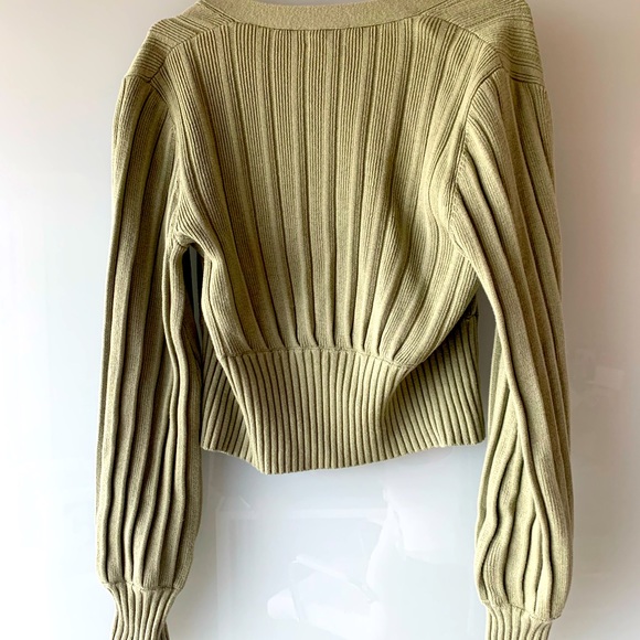 Wilfred Plunge Front Cardigan, Size S, Sage Green - Picture 2 of 8